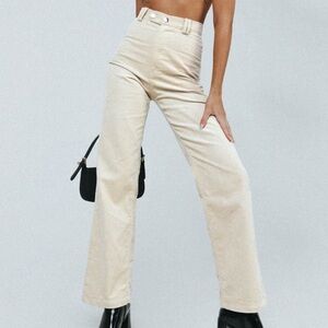 Uptown Cord Pant Beige Princess Polly